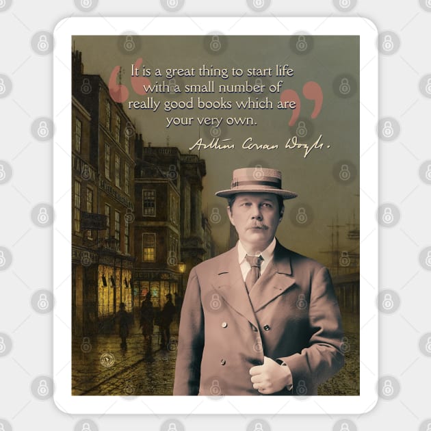 Conan Doyle Quote – Sherlock Holmes & Detective Mystery Aesthetic Sticker by TuncGK
